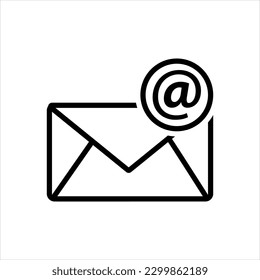 Vector black icon for mail 