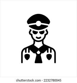 Vector black icon for major