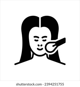 Vector black icon for makeup