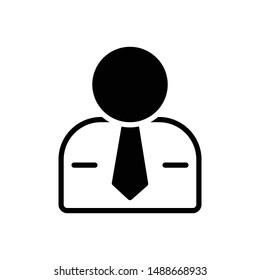 Vector black icon for male