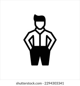 Vector black icon for male
