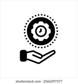 Vector black icon for management