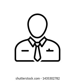 Vector black icon for manager