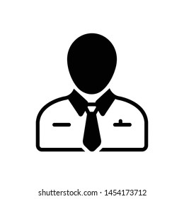 Vector black icon for manager