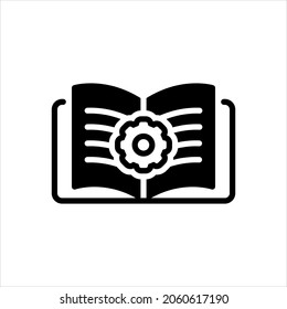 Vector black icon for manually
