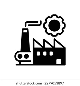 Vector black icon for manufactured