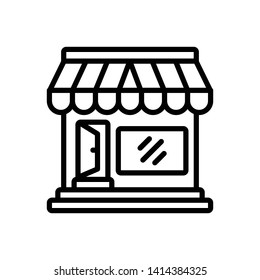 Vector black icon for market store