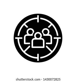 Vector black icon for market target