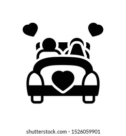 Vector black icon for married