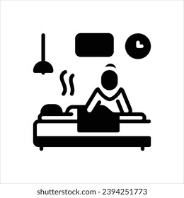 Vector black icon for massage