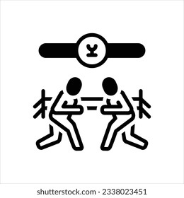 Icono negro vector para la coincidencia