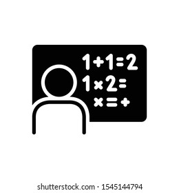 Vector black icon for math