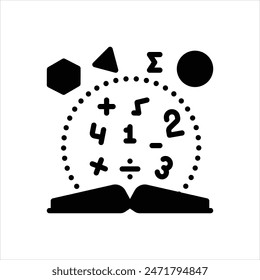 Vector black icon for mathematics