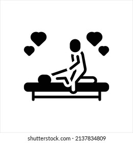 Vector black icon for mating