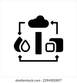 Icono negro del vector para materia