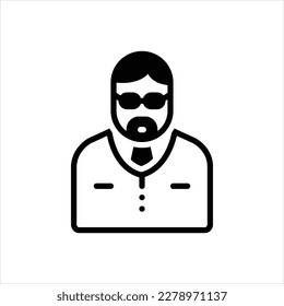 Vector black icon for mature