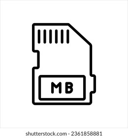 Icono negro del vector para mb
