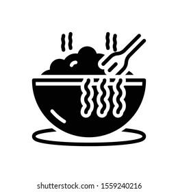 Vector black icon for meal