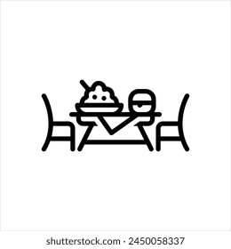 Vektorgrafik schwarzes Symbol für Mahlzeit