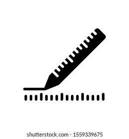 Vector black icon for measurement