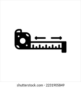 Vector black icon for measures