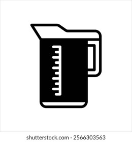 Vector black icon for measuring cup