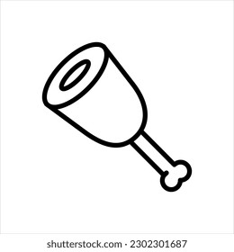 Vector black icon for meat 