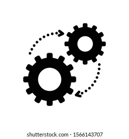 Vector black icon for mechanism