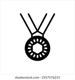 Vector black icon for medal
