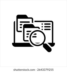 Vector black icon for media monitoring
