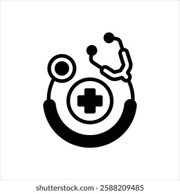 Vector black icon for medical