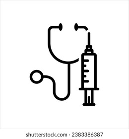 Vector black icon for medical device