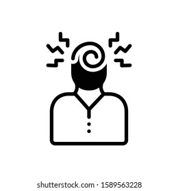 Vector black icon for mental