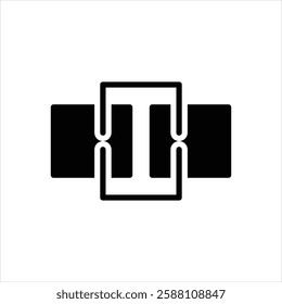 Vector black icon for merge