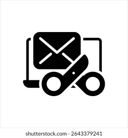 Vector black icon for message crafting