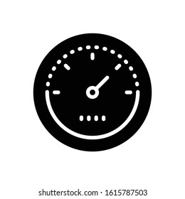 Vector black icon for meter