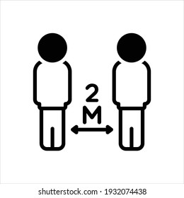 Vector black icon for metres