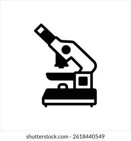 Vector black icon for microscope