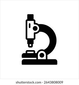 Ícone de vetor preto para microscópio