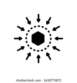 Vector black icon for middle