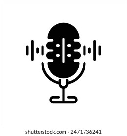 Vector negro icono para mike