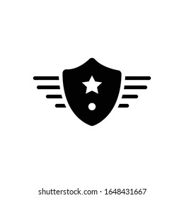 Icono negro vector para el ejército