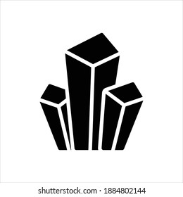Icono negro vector para mineral
