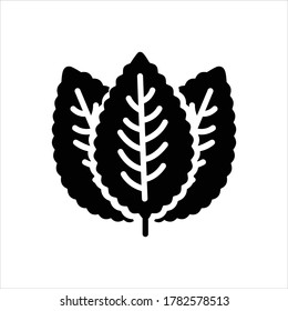 Vector black icon for mint