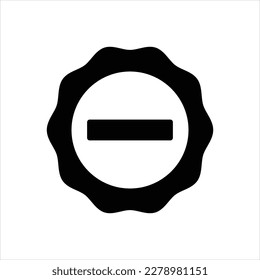 Vektorschwarzes Symbol für Minus