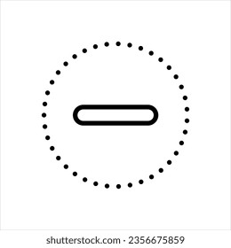 Vector black icon for minus,