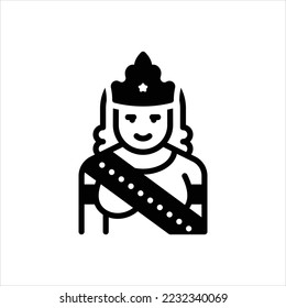 Vector black icon for miss