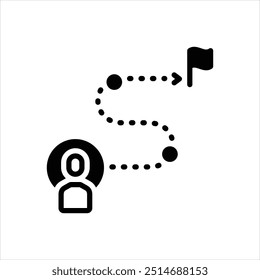 Icono negro del Vector para la misión