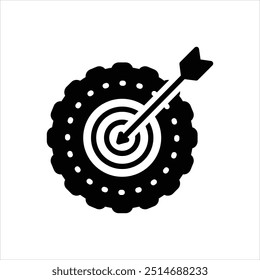 Vector black icon for mission