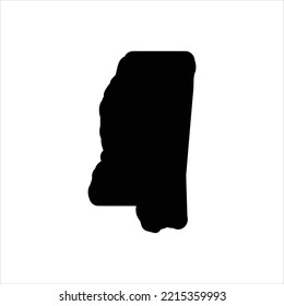 Icono negro vector para mississippi